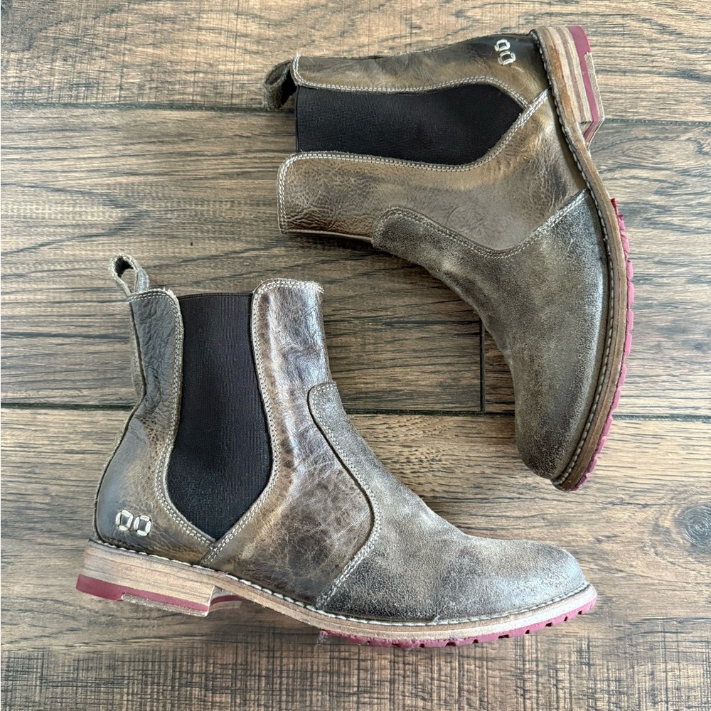 BED|STU Bed Stu Nandi Leather Chelsea Boots in Taupe Size 8